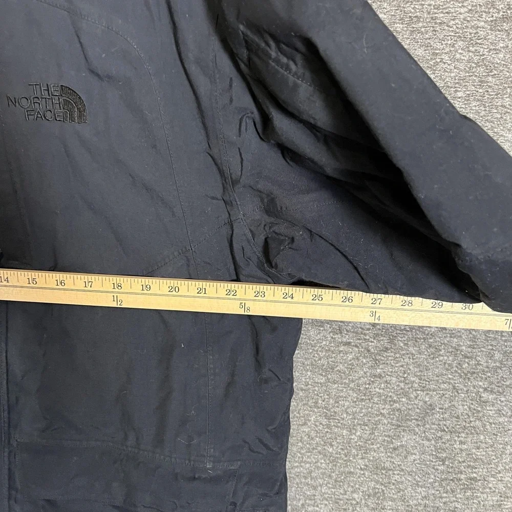 The North‎ Face Jacket Mens Large Black Hooded Insulated HyVent Ski Winter Coat